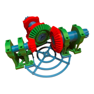 Ein Kegelradgetriebe als Prototype für den 3D-Druck optimiert.