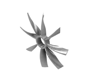 Dieses Bild zeigt einen Propeller. Mit Hilfe von 3D-Druck gefertigt und anschließend getestet